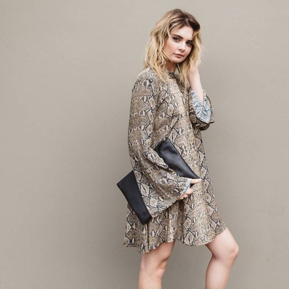 Molly G Handbags - [Molly G] Black Leather Rebel Clutch